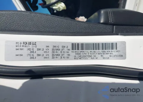 2017 Dodge Durango Gt Awd from USA, damaged, VIN 1C4RDJDG2HC725943